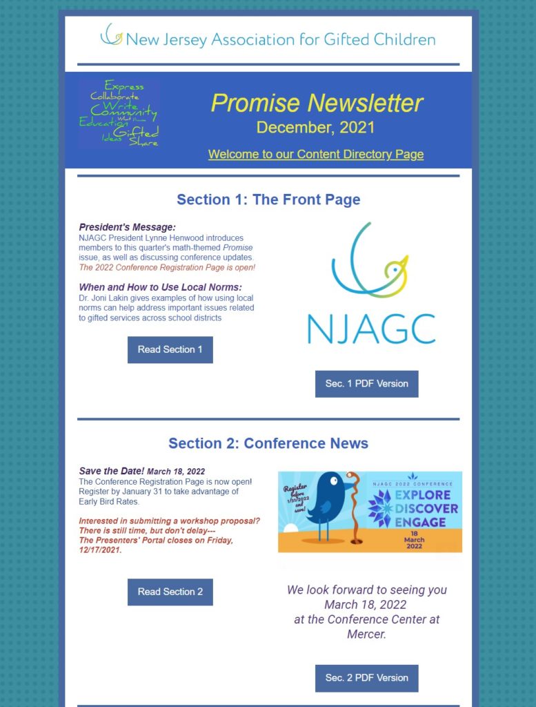 Promise newsletter
